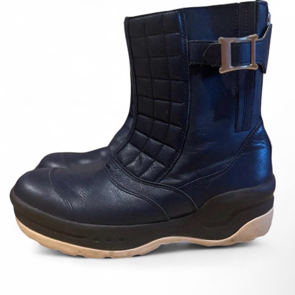 Undercover Black Quilted Leather Winter Boots